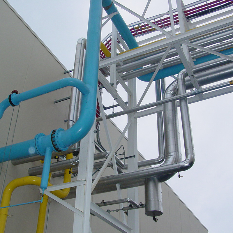 Pipe Insulation in a Mechanical Room